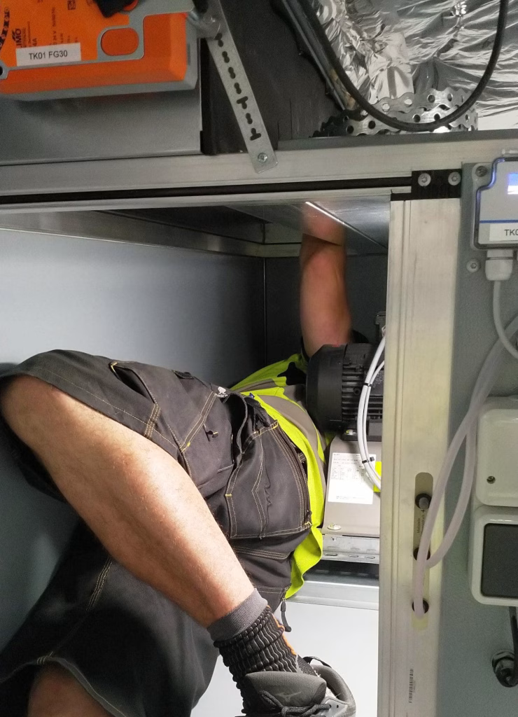 Toisinaan tiiviysmittauksen esityöt vaatii hieman elastisuutta